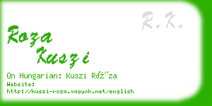 roza kuszi business card